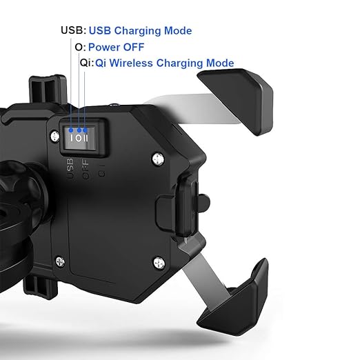 Waterproof Motorcycle Wireless 15W Qi/USB Quick Charger 3.0 Phone Holder - Image 2