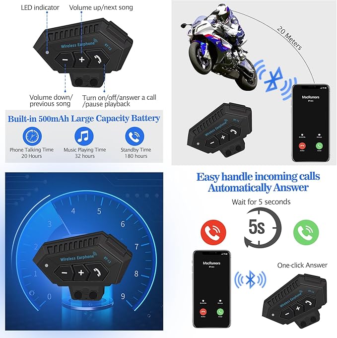 Bluetooth Motorcycle Helmet,Modular Motorcycle Helmet with Bluetooth