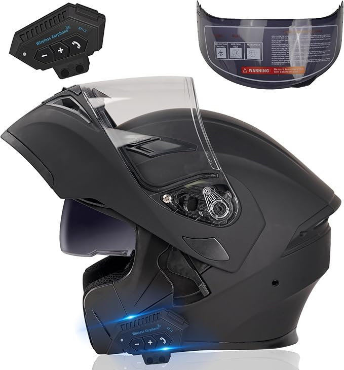 Bluetooth Motorcycle Helmet,Modular Motorcycle Helmet with Bluetooth - Image 4