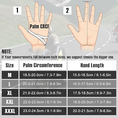 Motorcycle Gloves for Men and Women, Full Finger Touchscreen