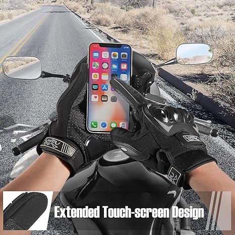 Motorcycle Gloves for Men and Women, Full Finger Touchscreen - Image 3
