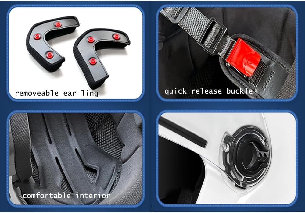 Motorcycle Open Face Helmet Adult 3/4 Half Helmets for Motor-Bike Scooter Biker Men Women DOT Approved