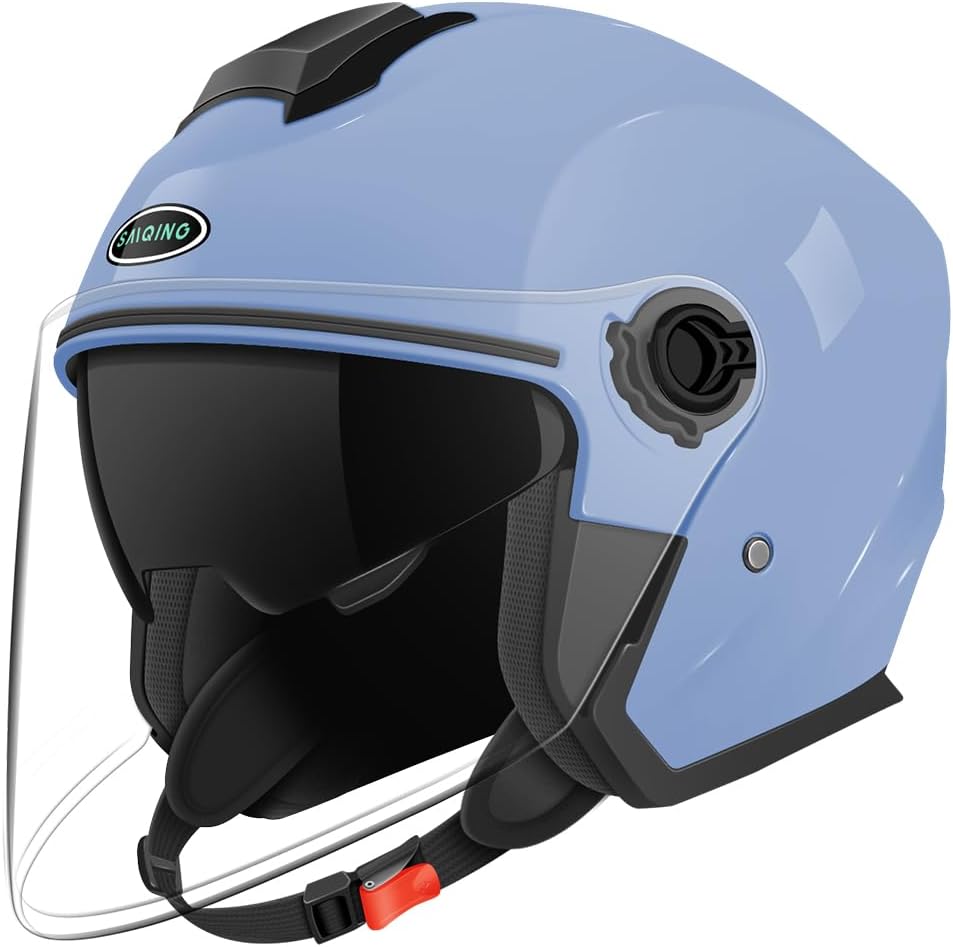 Motorcycle Open Face Helmet Adult 3/4 Half Helmets for Motor-Bike Scooter Biker Men Women DOT Approved - Image 5