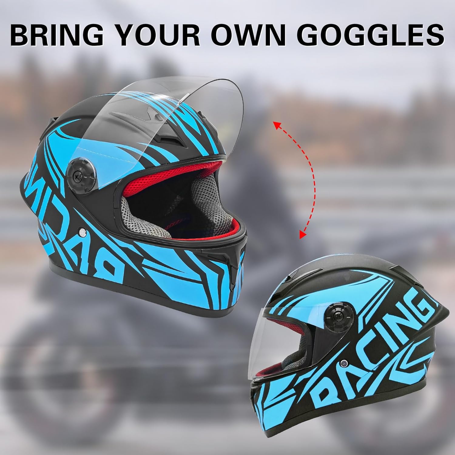 Fashion Kids Motorcycle Helmets Teen Motor-Bike Scooter Biker BMX Four Wheelers Full Face Helmets Boys Girls DOT Approved - Image 2