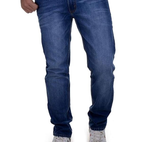 Men's Blue Relaxed Fit Jeans - Image 4