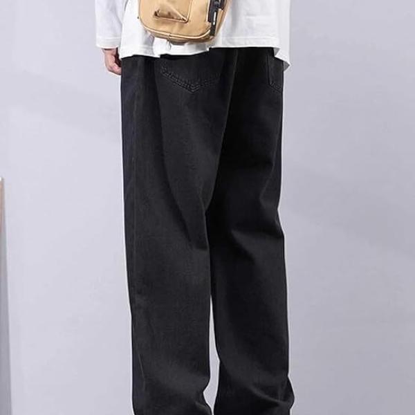 Loose Fit Jeans for Men – Oversized Mid Rise Baggy Denim Pants - Image 2