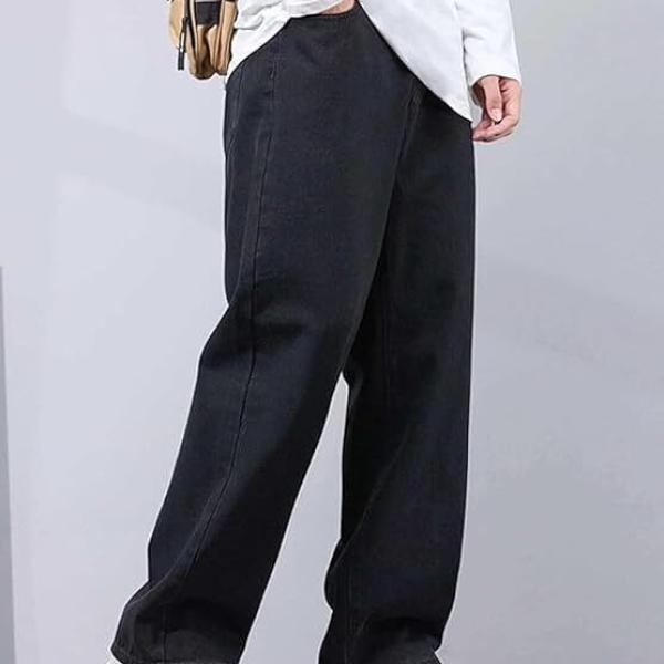 Loose Fit Jeans for Men – Oversized Mid Rise Baggy Denim Pants - Image 4