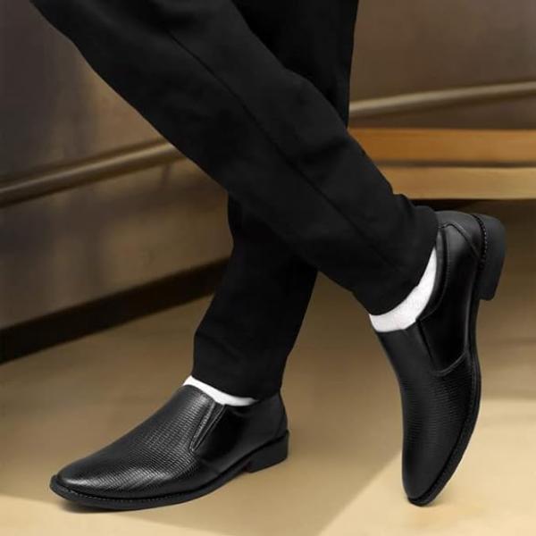 Men's Genuine Leather Formal Slipon Moccasin Shoes - Image 2