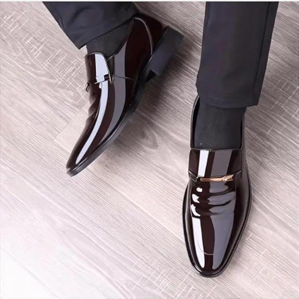 Mens 9564 Centrino Men Glossy Formal Shoes |Slip-On Design with Cushioned Insole for Comfort