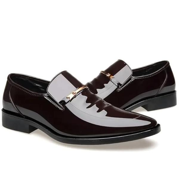 Mens 9564 Centrino Men Glossy Formal Shoes |Slip-On Design with Cushioned Insole for Comfort - Image 2