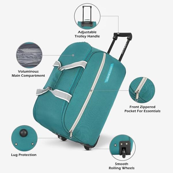 Wheel Duffel Bag | 2 Wheel Duffle Bag | Built to Last Wheels and Trolley - Image 3
