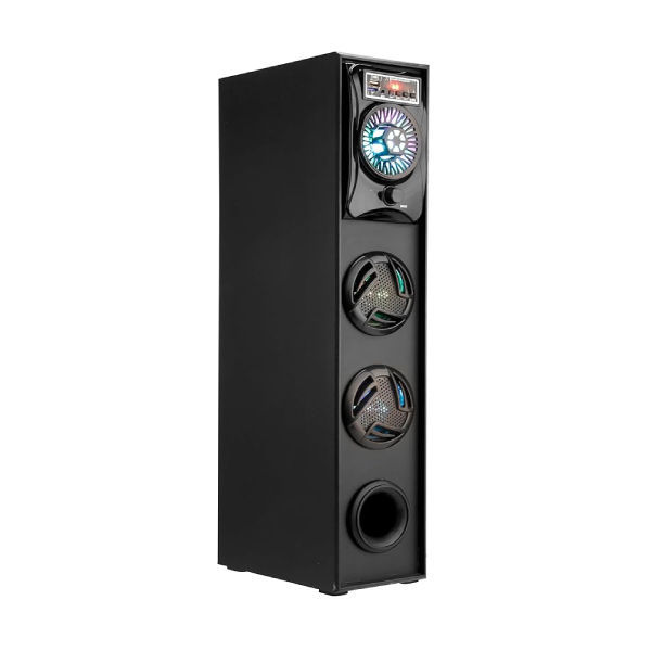 Dj Mini-80W 5.25 Inch Single Bluetooth Home Theater Party Subwoofer Floor Standing Speaker 3 Inch Dual Satellites with Extreme Bass Mic Slot Aux USB Fm & Remote Control Black - Image 3