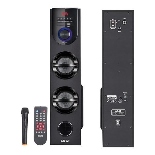 Tower Speaker 60W RMS with Remote - 1 Year Warranty | Bluetooth Connectivity Home Theater System 5.25" Woofer - Image 2