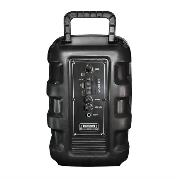 CARWAAN 30W Portable Wireless Bluetooth Karoke Party Speaker with Remote/Aux/FM/Pa System/Rechargeable Battery/Wireless Mic (Black Shining Speaker) - Image 3