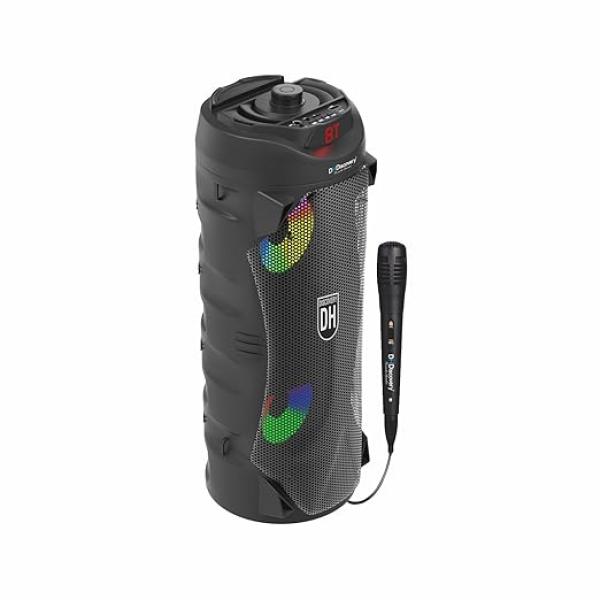 Party Speaker with MIC | 150W Bluetooth Wireless Speaker with Dual 4x2'' Woofers, FM, USB, TF Card, AUX & Wired MIC (Black)