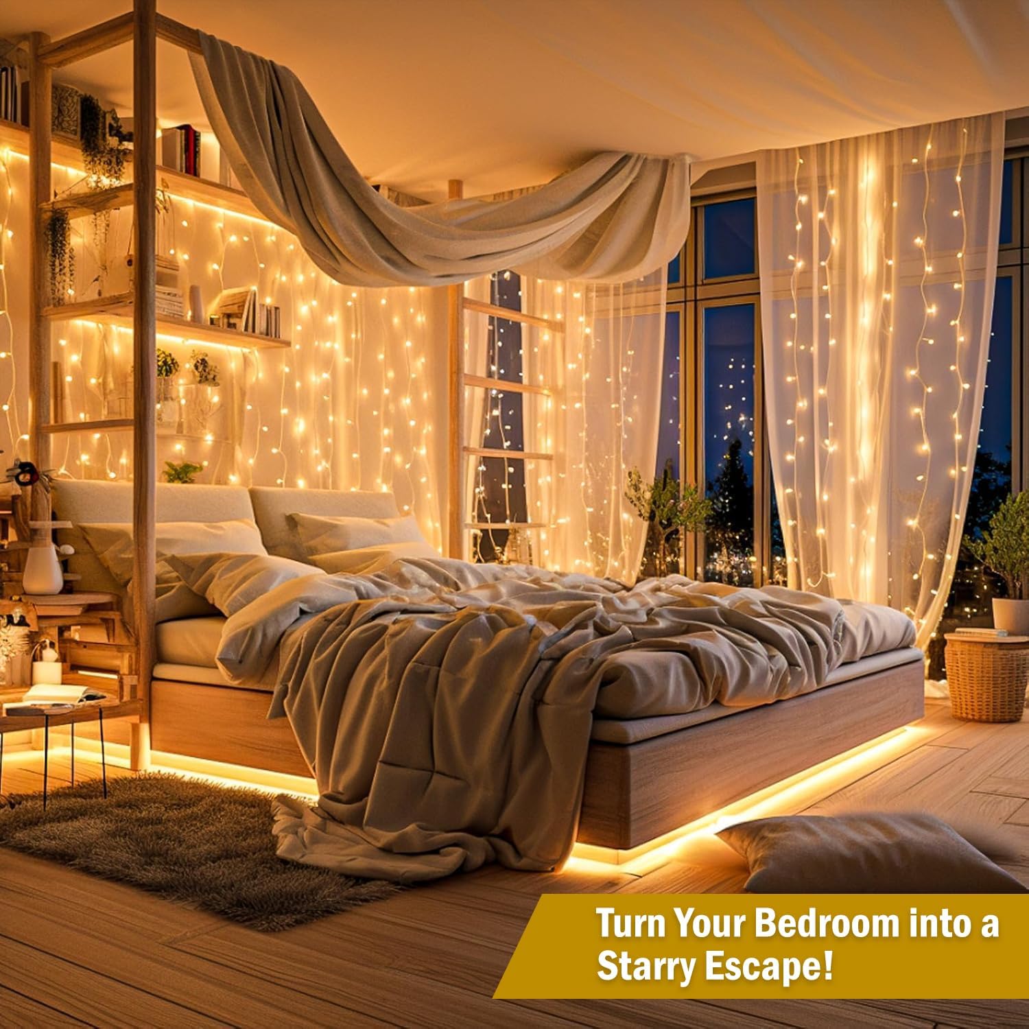 LED Light 10.5M Copper Power Pixel String Light | 360° Fairy Serial Jhalar Lights for Home Decoration | Diwali Lights for Decoration, Christmas, Wedding, Party & Garden (Pack of 1, Warm White) - Image 3