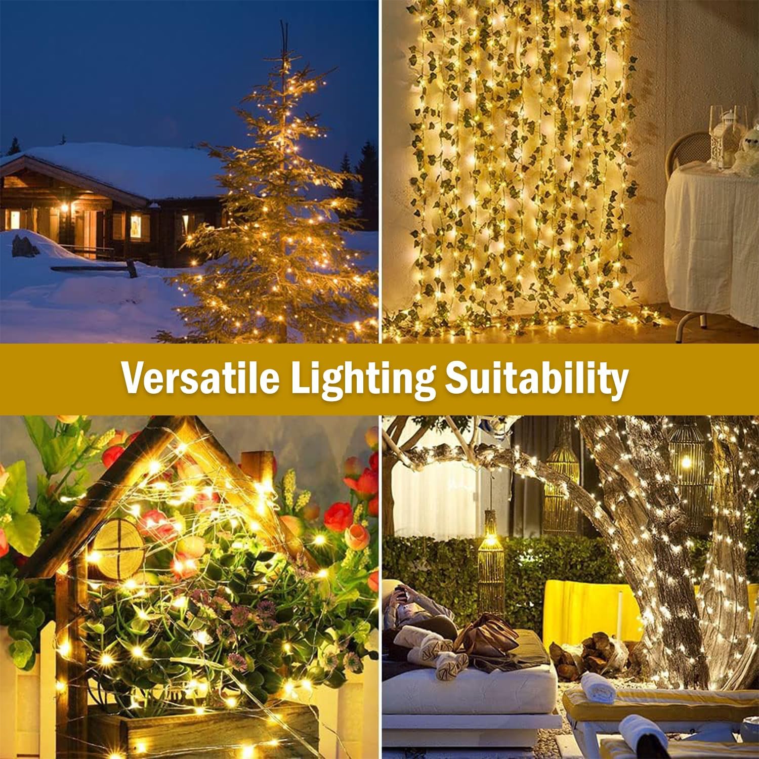 LED Light 10.5M Copper Power Pixel String Light | 360° Fairy Serial Jhalar Lights for Home Decoration | Diwali Lights for Decoration, Christmas, Wedding, Party & Garden (Pack of 1, Warm White) - Image 5