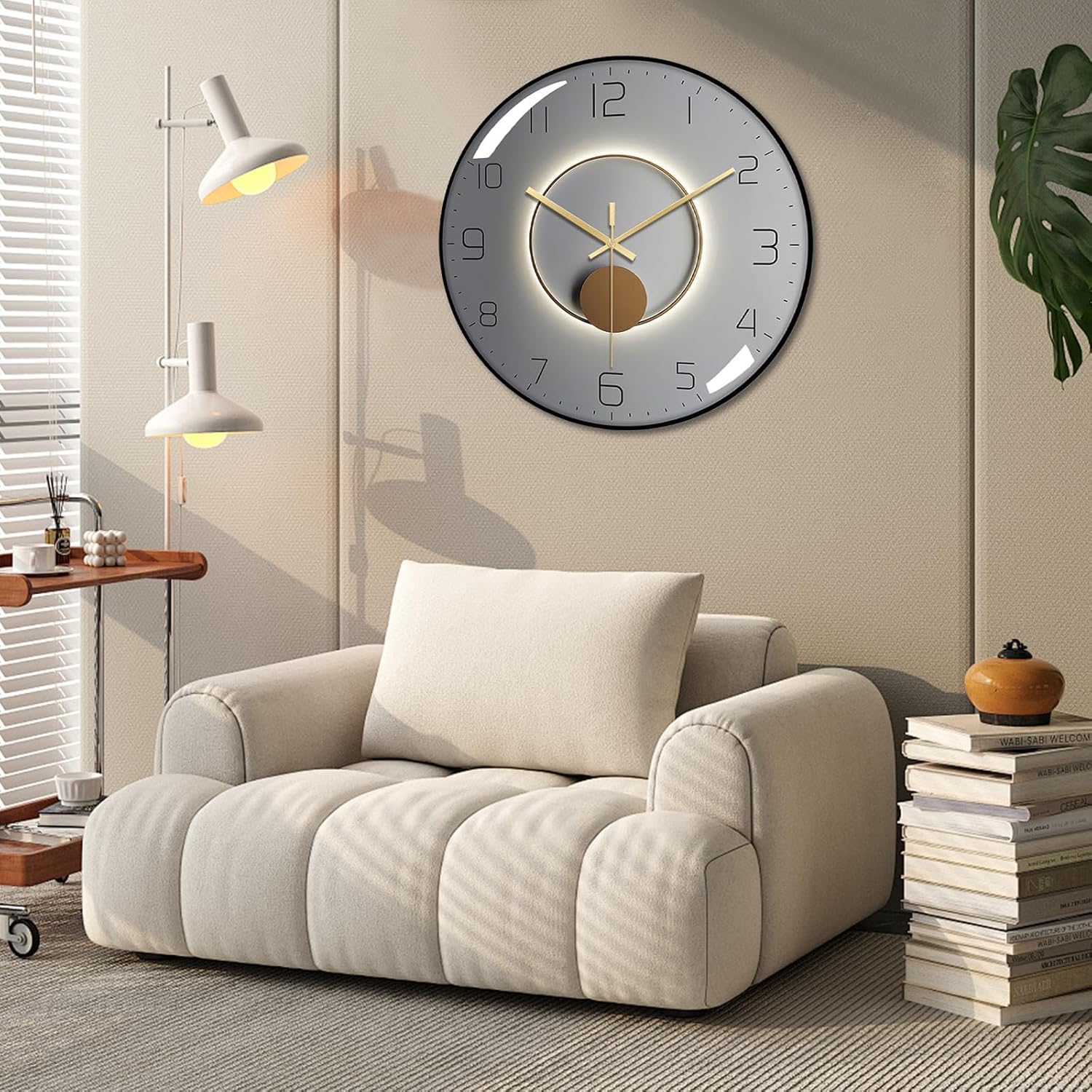 Wall Clock 12" Silent Quartz Decorative Wall Clock Non-Ticking Classic Digital Clock Battery Operated Round Easy to Read Handheld Complete Home/Kitchen/Bedroom(407)' - Image 5