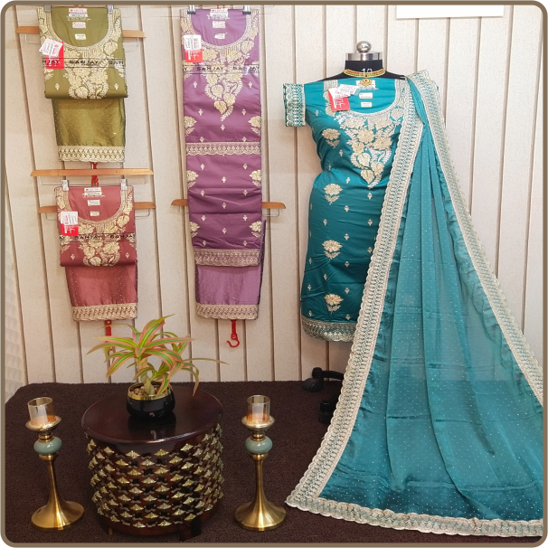 Simona-Daimond Fancy Dupatta-Rangoli Silk