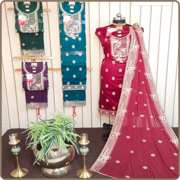 Dharmik-V.Dark Fancy Dupatta-Nazmin