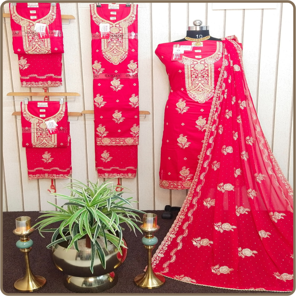 Chandani-Red Special-02 Dupatta-Jorjet