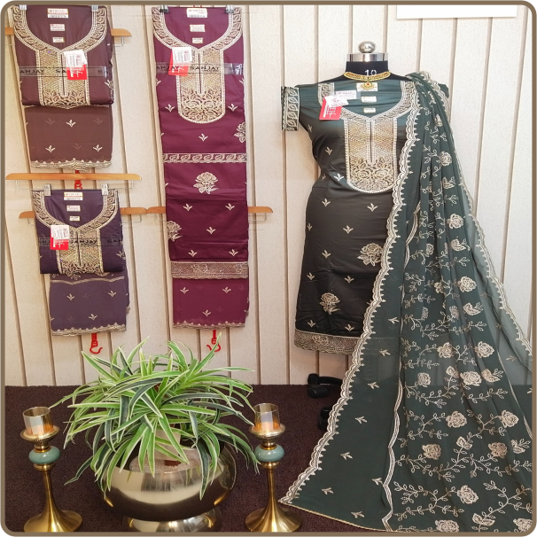 Guumohar Adhar-Fancy Dupatta-Jorjet