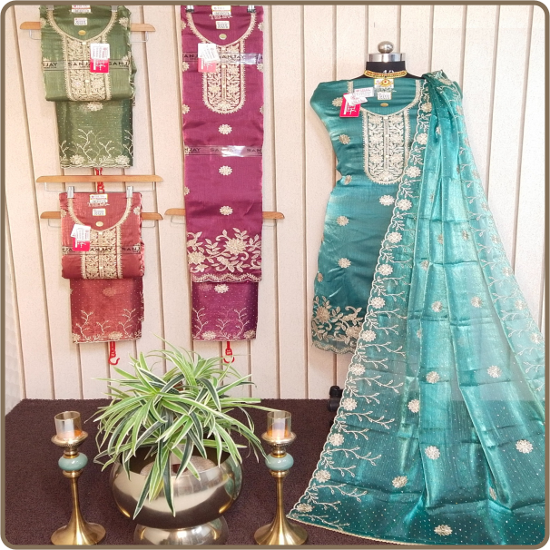 Neelkamal-Apsara Silk-Burberry Top+Dup-Silk Burberry With-Inner