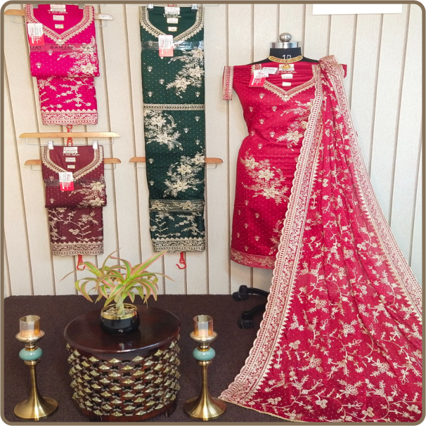 PolkaTrend-Wedding-Fancy Dupatta-Jorjet