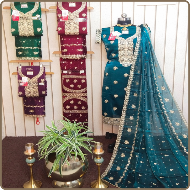 Falguni-Dark Silk Burberry-04 Top+Dup-Silk Burberry Special-Baju Work
